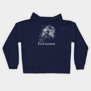 Nathaniel Hawthorne (Monochrome) Kids Hoodie